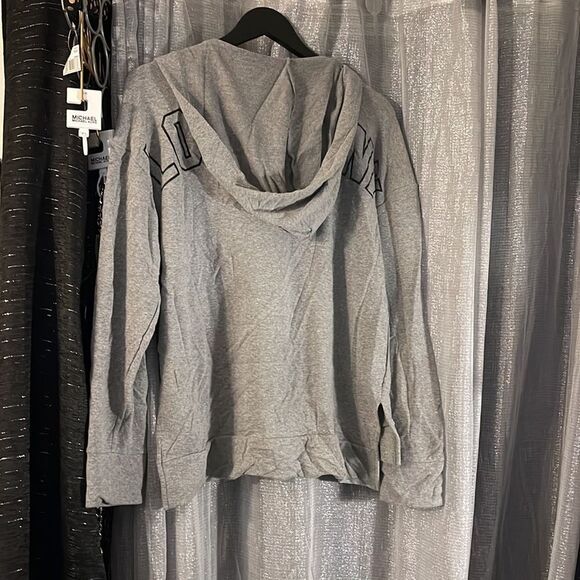 vS Pink grey lace up hooded sweatshirt& matching lace up joggers sweatsuit  trac - Picture 5 of 13